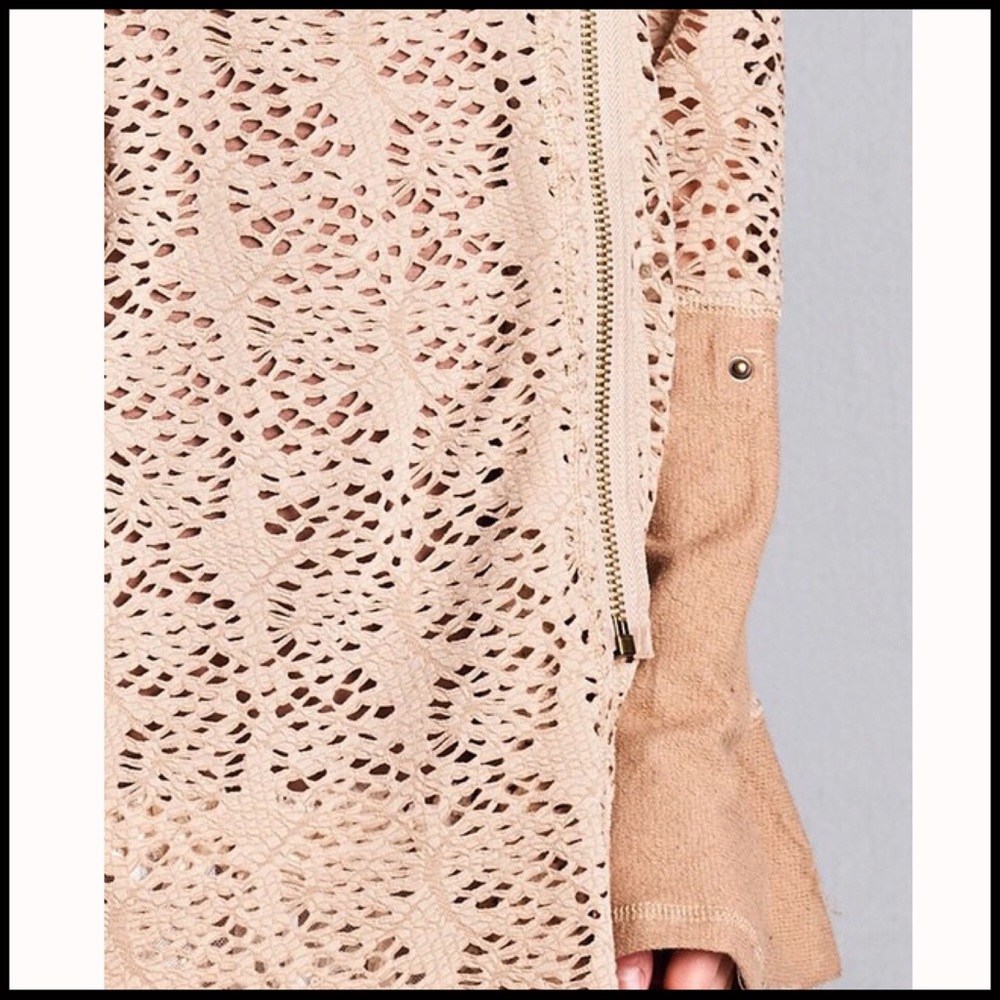 Eyelet Zip Hoodie - Picture 6 of 6